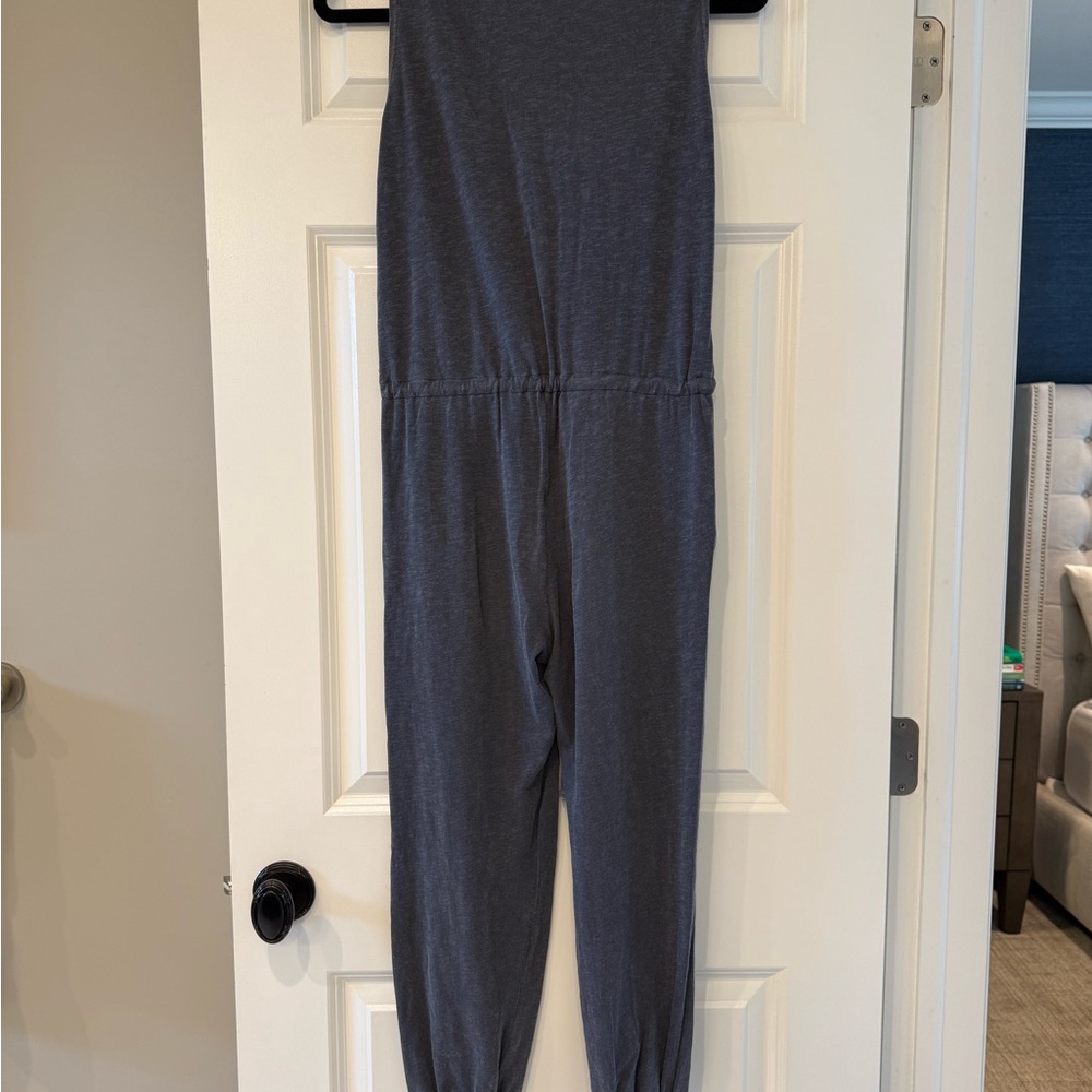 Sundry Charcoal Sleeveless Knit Jumpsuit